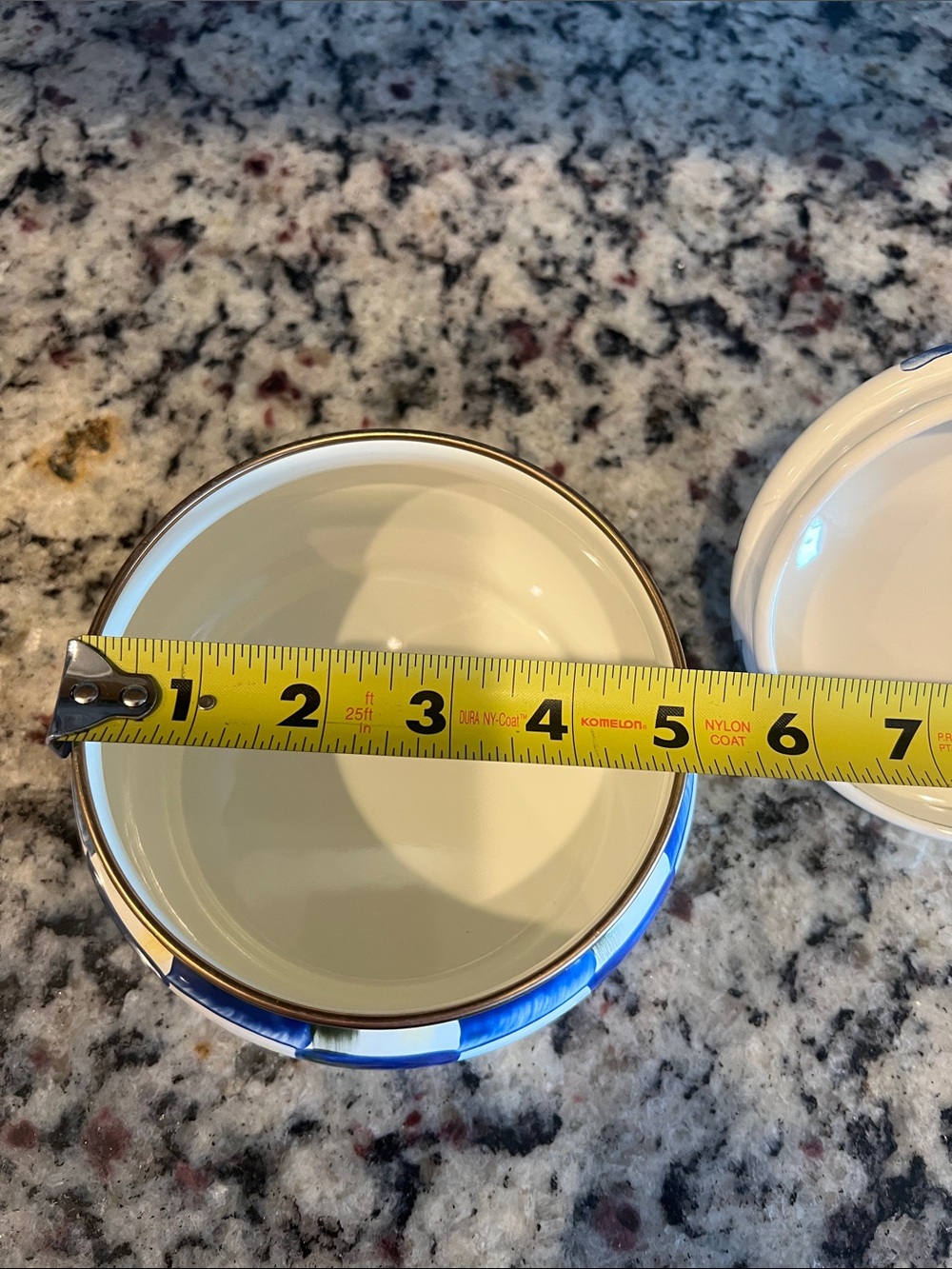 Mackenzie-Childs Royal Check Squashed Pot. EUC. 💙🤍 - Picture 10 of 11